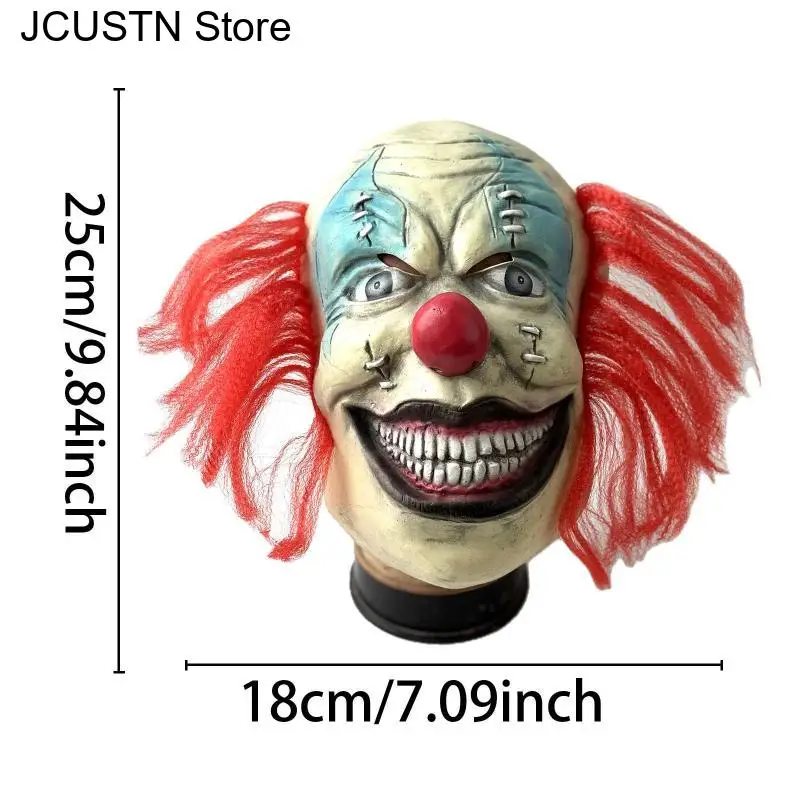 Killer Clown Halloween Head Cover Cosplay Horror Dress Up Props Smile Joker Latex Masks Haunted House Prank Cosplay Mask
Killer Clown Halloween Head Cover Cosplay Horror Dress Up Props Smile Joker Latex Masks Haunted House Prank Cosplay Mask