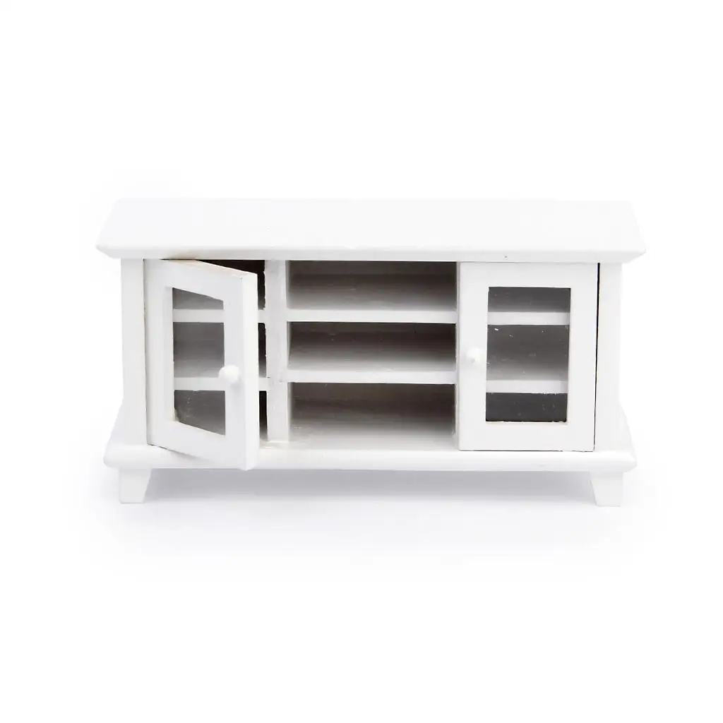 White Wooden TV Cabinet Traditional Model Dollhouse Miniature Furniture for 1 12 House Room Decor
White Wooden TV Cabinet Traditional Model Dollhouse Miniature Furniture for 1 12 House Room Decor