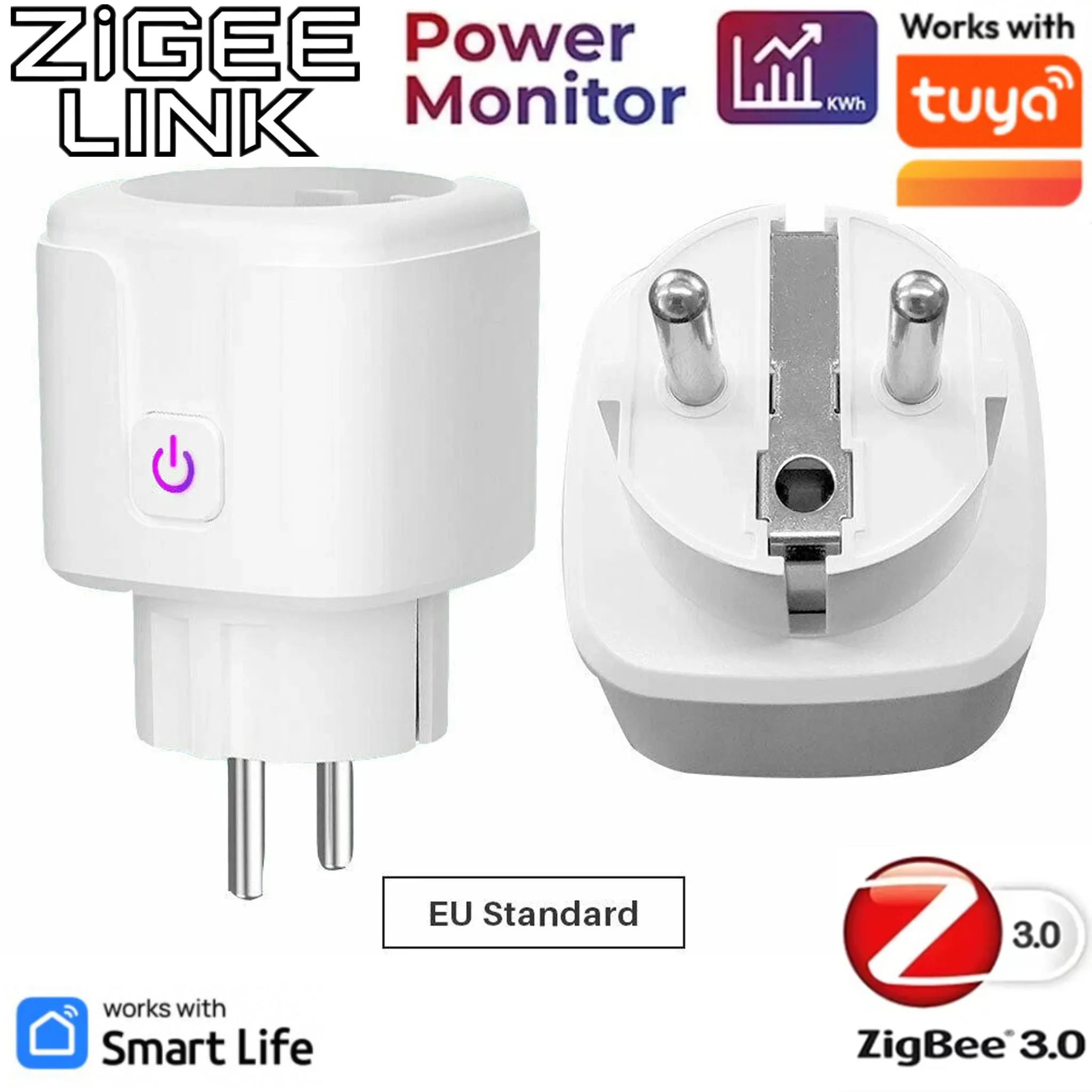 Smart WiFi Plug EU Switch Zigbee Smart Socket Outlet Home Assistant 16A 20A Outlet Smart Home Automation for TUYA APP Control
Smart WiFi Plug EU Switch Zigbee Smart Socket Outlet Home Assistant 16A 20A Outlet Smart Home Automation for TUYA APP Control