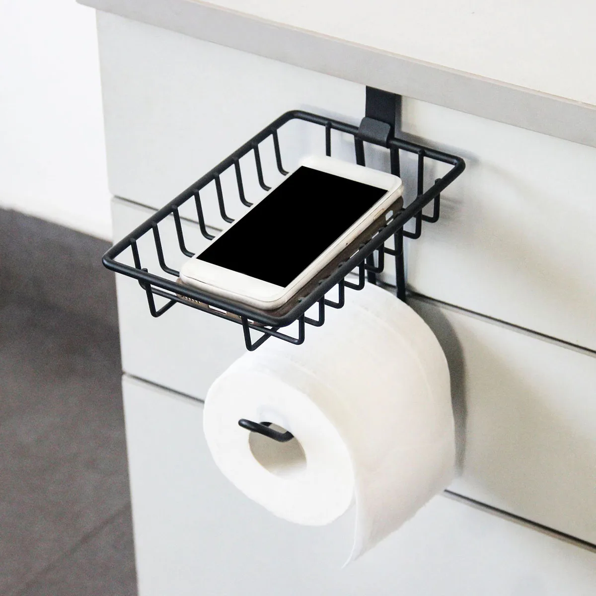 Toilet Paper Holder Over The Tank Tissue Roll Holder Hanging Over Bathroom Cabinet Door Shelf Storage Mega Rolls/Phone-[A04I Too
Toilet Paper Holder Over The Tank Tissue Roll Holder Hanging Over Bathroom Cabinet Door Shelf Storage Mega Rolls/Phone-[A04I Too