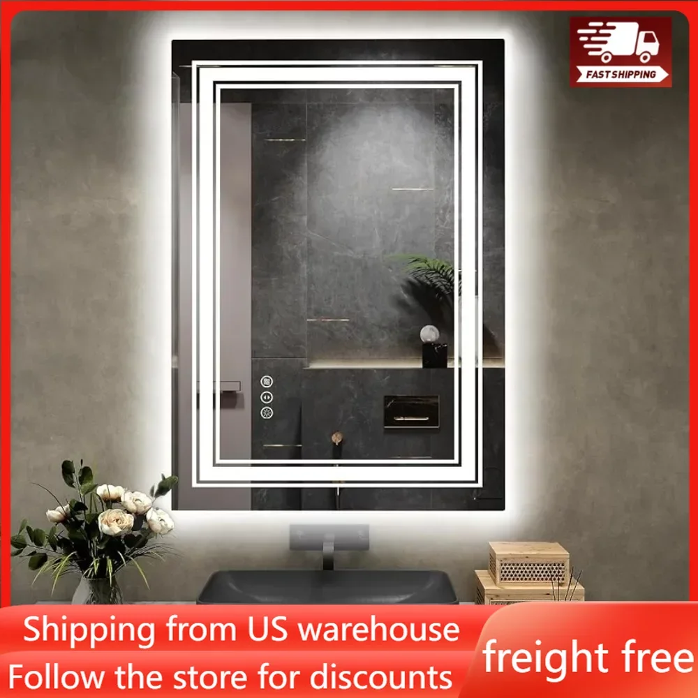 Anti-fog Mirror Bathroom Mirrors Backlight and Frontlight LED Dimmable Vanity Mirror For Use on Walls Shatterproof Makeup Light.
Anti-fog Mirror Bathroom Mirrors Backlight and Frontlight LED Dimmable Vanity Mirror For Use on Walls Shatterproof Makeup Light.