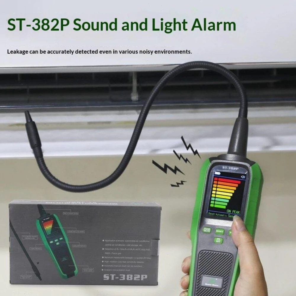 ST-382P Automotive Coolant Leak Detector Car Air Conditioner Refrigerant Freon Leak Detector with 3000mAh Rechargeable Battery
ST-382P Automotive Coolant Leak Detector Car Air Conditioner Refrigerant Freon Leak Detector with 3000mAh Rechargeable Battery