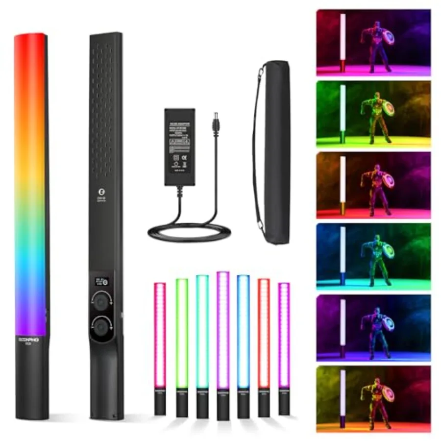 P20 RGB Handheld LED Video Light Wand Photography Stick Light CRI≥97 RGB 360° Full Color Dimming 2500K-8500K Built-in 4000mAh R
P20 RGB Handheld LED Video Light Wand Photography Stick Light CRI≥97 RGB 360° Full Color Dimming 2500K-8500K Built-in 4000mAh R
