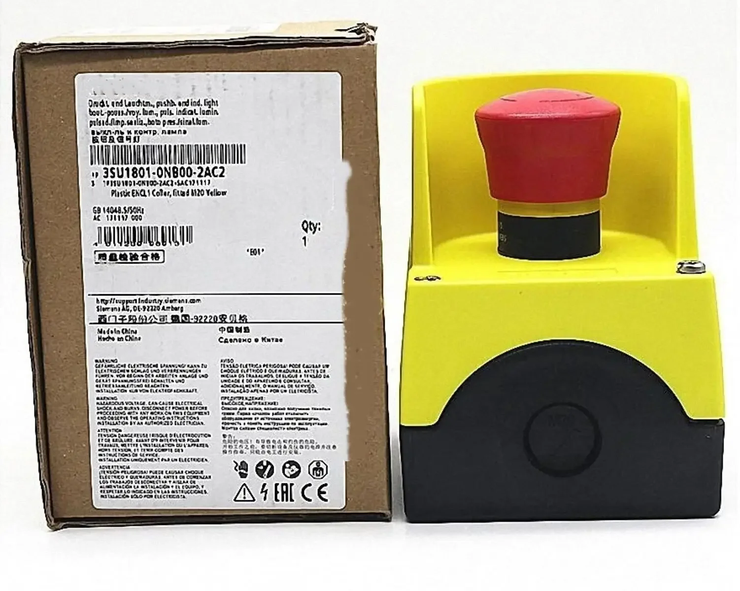 3SU1801-0NB00-2AC2 3SU18010NB002AC2 Enclosure for command devices, 22 mm, round
3SU1801-0NB00-2AC2 3SU18010NB002AC2 Enclosure for command devices, 22 mm, round
