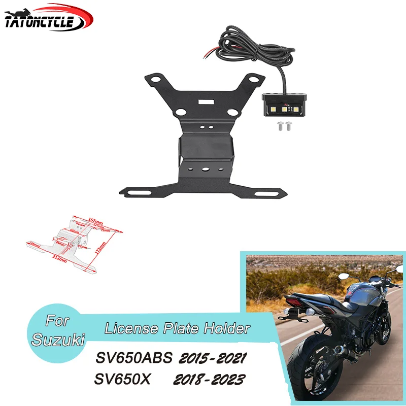 License Plate Holder For Suzuki SV650ABS 2015-2021 SV650X 2018-2023 Motorcycle Tail Tidy Fender Eliminator Bracket Registration
License Plate Holder For Suzuki SV650ABS 2015-2021 SV650X 2018-2023 Motorcycle Tail Tidy Fender Eliminator Bracket Registration