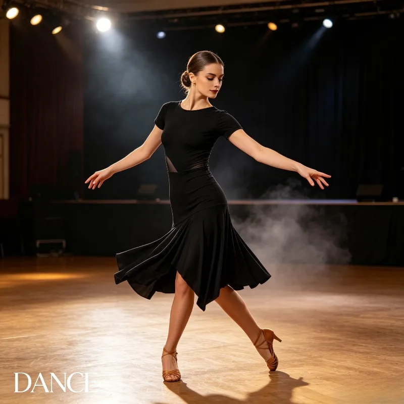 S-4XL Women Black Acrylic Latin Dance Dress Adult Professional Elegant Costume For Training Competition Stage Performance
S-4XL Women Black Acrylic Latin Dance Dress Adult Professional Elegant Costume For Training Competition Stage Performance