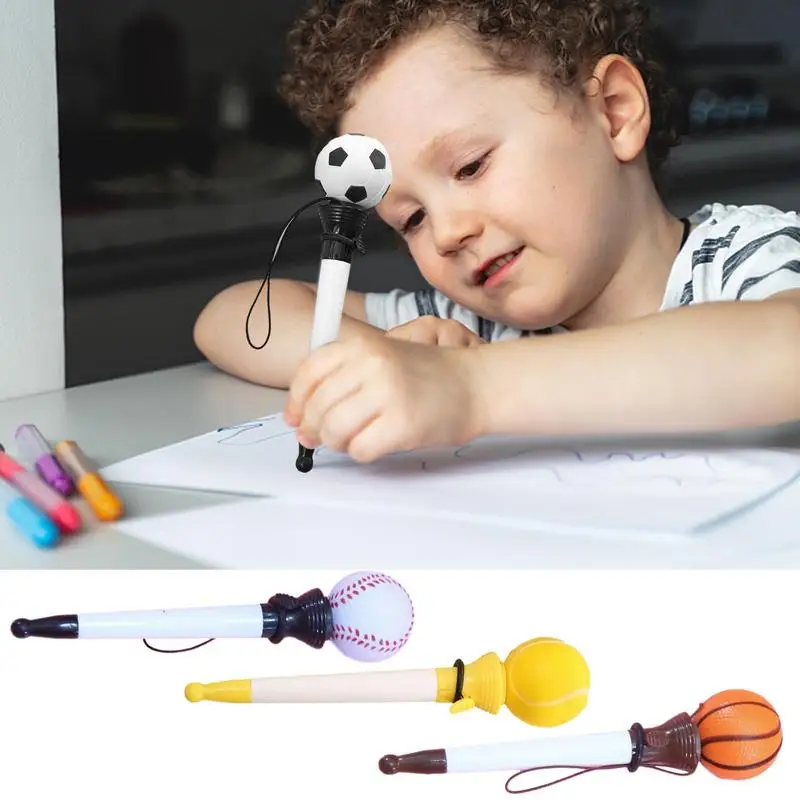 Creative Ballpoint Pen Basketball Football Shape Bounce Neutral Pens Student Stationery Stationary Writing Pen Children Trick
Creative Ballpoint Pen Basketball Football Shape Bounce Neutral Pens Student Stationery Stationary Writing Pen Children Trick