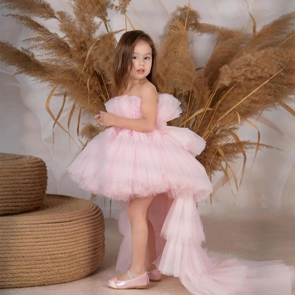 High-Low Fluffy Girls Dresses Sheer Neck Tiered Long Train Birthday Party Gown Wedding Flower Dress Photography
High-Low Fluffy Girls Dresses Sheer Neck Tiered Long Train Birthday Party Gown Wedding Flower Dress Photography