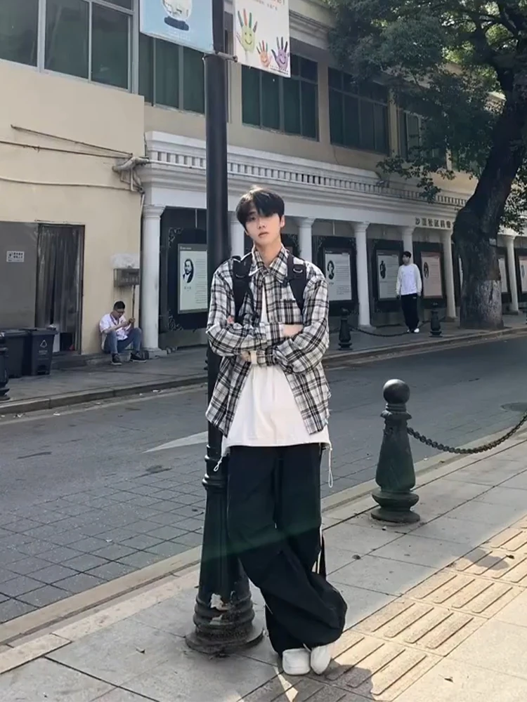 Clean Cut Men's Long Sleeve Shirt Black White Plaid Oversize Inner Wear American Retro Style Cotton Youth Fashion Spring Wear
Clean Cut Men's Long Sleeve Shirt Black White Plaid Oversize Inner Wear American Retro Style Cotton Youth Fashion Spring Wear