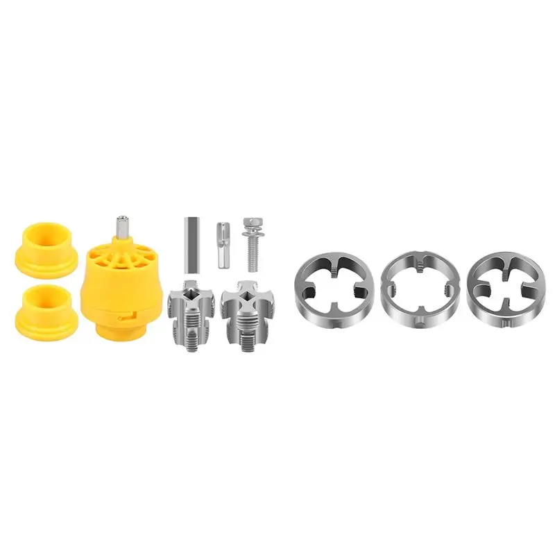 ABWZ-1/2 Inch 3/4 Inch 1 Inch PVC Thread Maker Tool 8PCS Plastic Pipe Tap Die Dies For Electric Drill Pipe Threader Plumbing Too
ABWZ-1/2 Inch 3/4 Inch 1 Inch PVC Thread Maker Tool 8PCS Plastic Pipe Tap Die Dies For Electric Drill Pipe Threader Plumbing Too