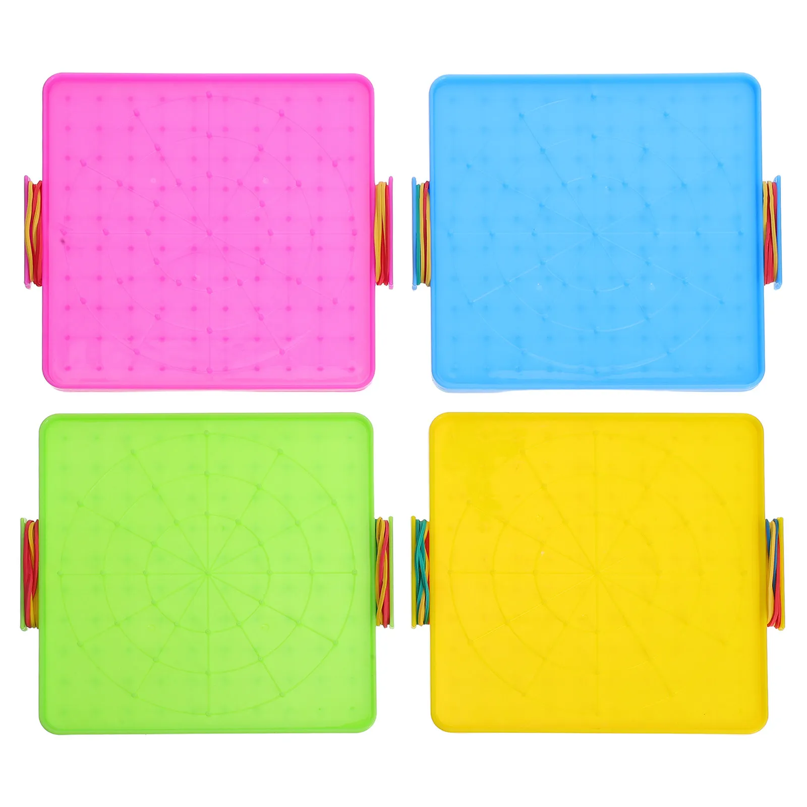 4Sets Double Sided Geoboard Plastic Math Tool with Flexible Peg Layout 14Cm 16Cm for Geometric Shapes Exploration Hands on
4Sets Double Sided Geoboard Plastic Math Tool with Flexible Peg Layout 14Cm 16Cm for Geometric Shapes Exploration Hands on