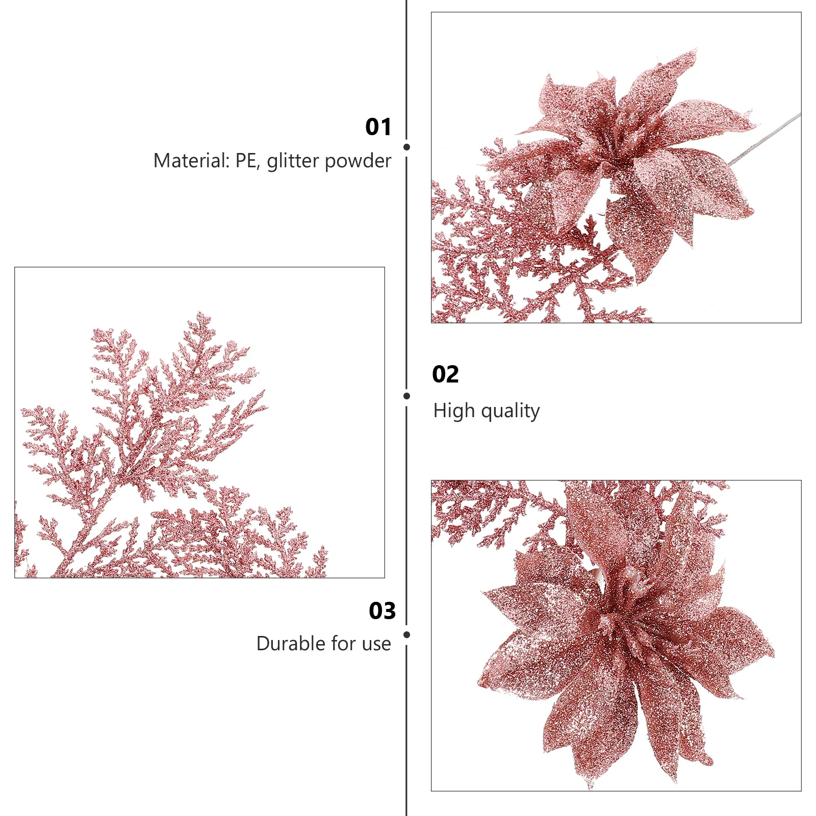 6Pcs Christmas Artificial Flowers Glitter Pine Branches Clip Christmas Tree Hanging Pendant Table Setting Decor Simulation
6Pcs Christmas Artificial Flowers Glitter Pine Branches Clip Christmas Tree Hanging Pendant Table Setting Decor Simulation