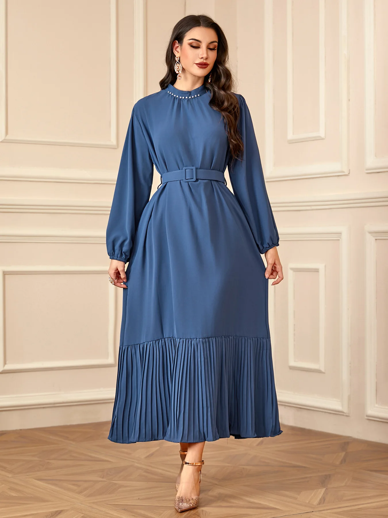 Muslim Women Pelated Diamonds Maxi Dress Eid Islamic Clothing Saudi Arabic Robe Dubai Turkey Kaftan Abaya Ramadan Vestidos Gown
Muslim Women Pelated Diamonds Maxi Dress Eid Islamic Clothing Saudi Arabic Robe Dubai Turkey Kaftan Abaya Ramadan Vestidos Gown