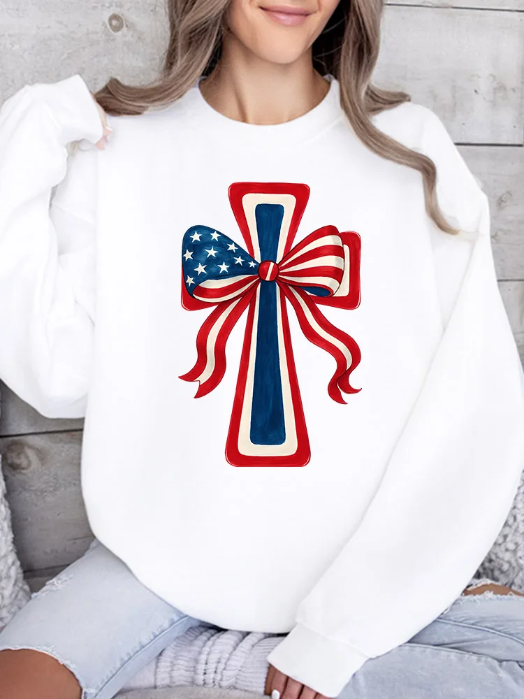 Женская толстовка с принтом American Bow Cross, повседневный пуловер с длинным рукавом, свободный крой, уличный стиль для осени и зимы
Женская толстовка с принтом American Bow Cross, повседневный пуловер с длинным рукавом, свободный крой, уличный стиль для осени и зимы