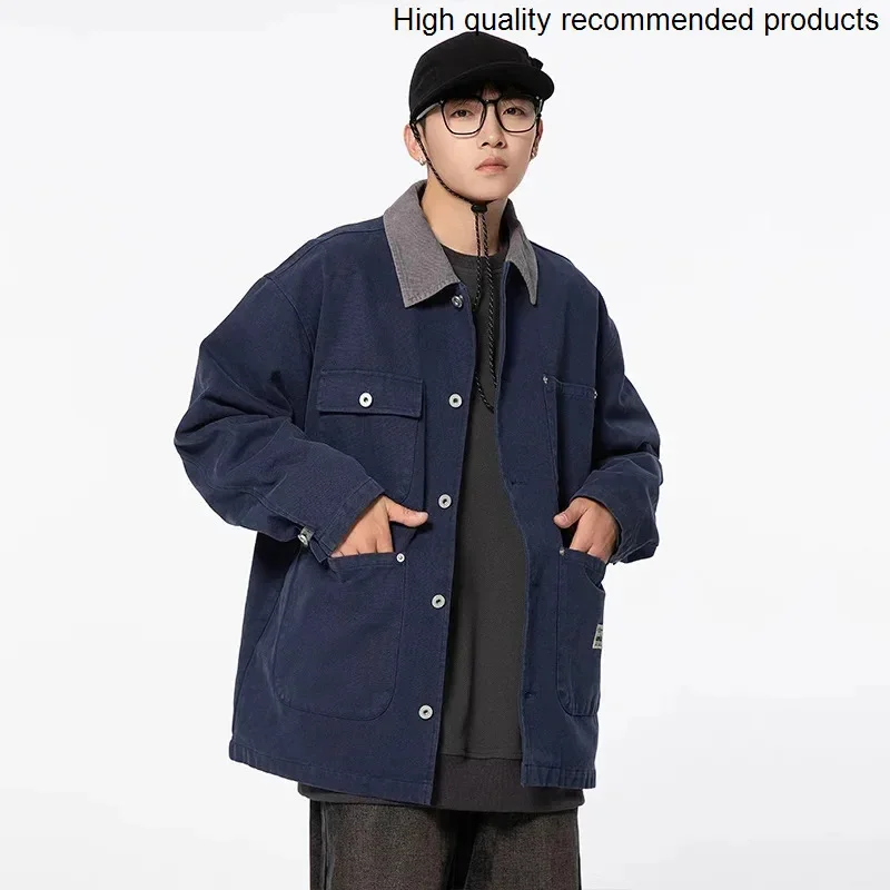 Korean Japanese Men Streetwear Cityboy Fashion Loose Casual Vintage Cargo Jacket Women Coat Outerwear Spring Autumn Clothing
Korean Japanese Men Streetwear Cityboy Fashion Loose Casual Vintage Cargo Jacket Women Coat Outerwear Spring Autumn Clothing