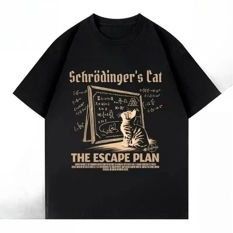 2025 Summer New Cat Quantum Mechanics Physics Scientific Research Creative Short Sleeve Cotton Printed T-Shirt
2025 Summer New Cat Quantum Mechanics Physics Scientific Research Creative Short Sleeve Cotton Printed T-Shirt