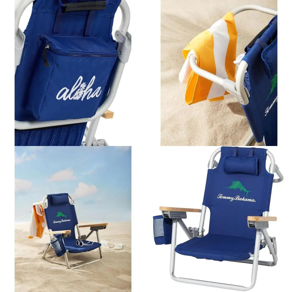 Compact 5-Position Beach Chair for Kids, Navy Marlin Pattern
Compact 5-Position Beach Chair for Kids, Navy Marlin Pattern