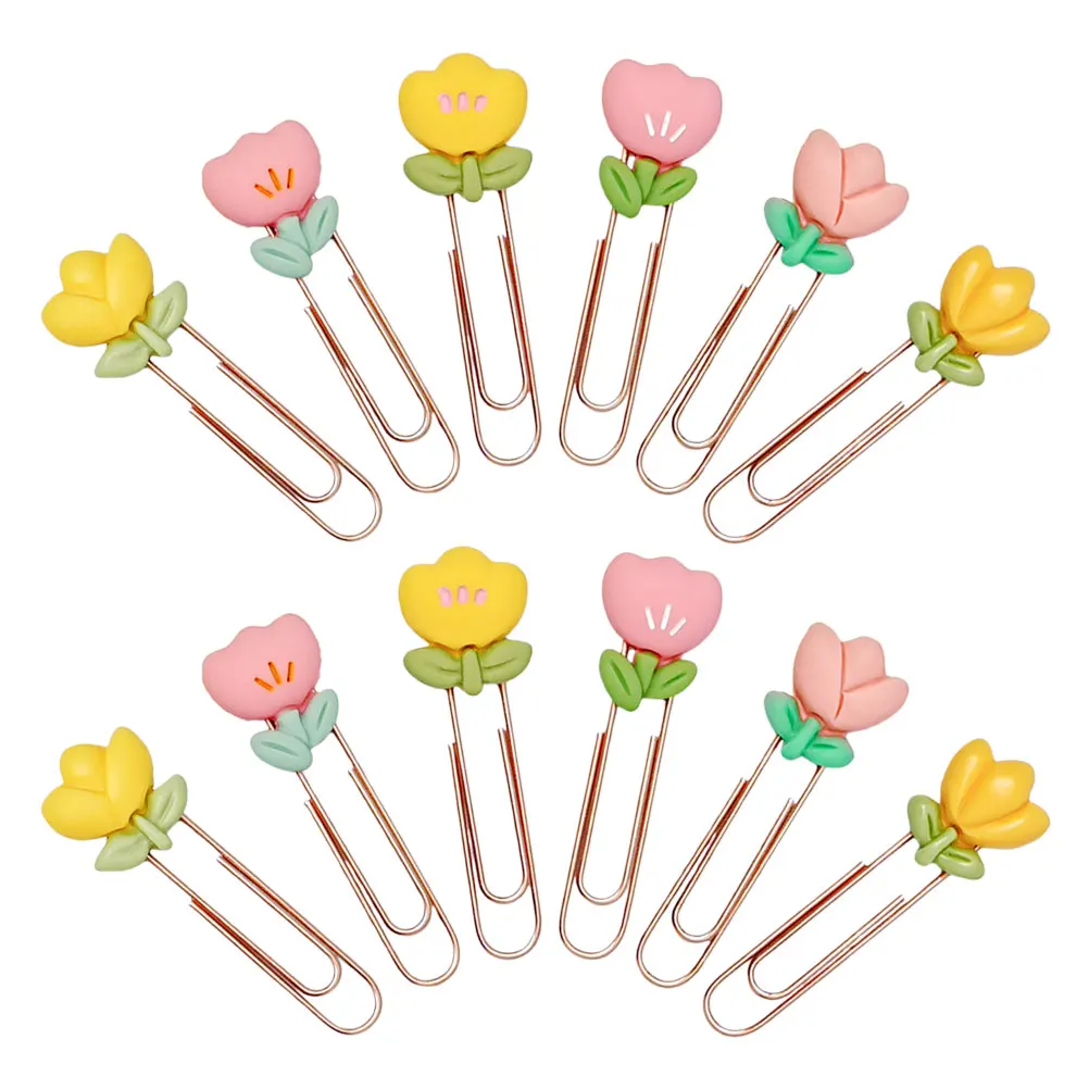 12 Pcs Flower Bookmark Cartoon Bookmarks Metal Paper Clips Shaped Holders PVC Floral Pins For Students School Office Use
12 Pcs Flower Bookmark Cartoon Bookmarks Metal Paper Clips Shaped Holders PVC Floral Pins For Students School Office Use