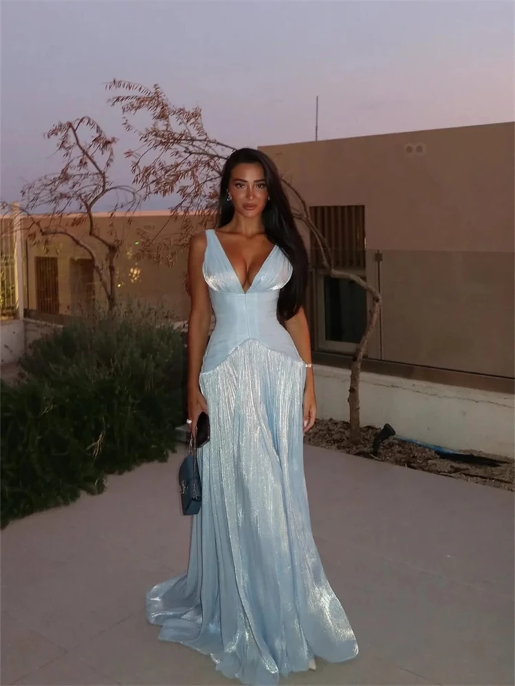 Sexy Blue Corset Gown V-Neck Sleeveless Maxi Dress Elegant Party Prom Dress Luxury Women Evening Dresses Customized 2026 Modern
Sexy Blue Corset Gown V-Neck Sleeveless Maxi Dress Elegant Party Prom Dress Luxury Women Evening Dresses Customized 2026 Modern