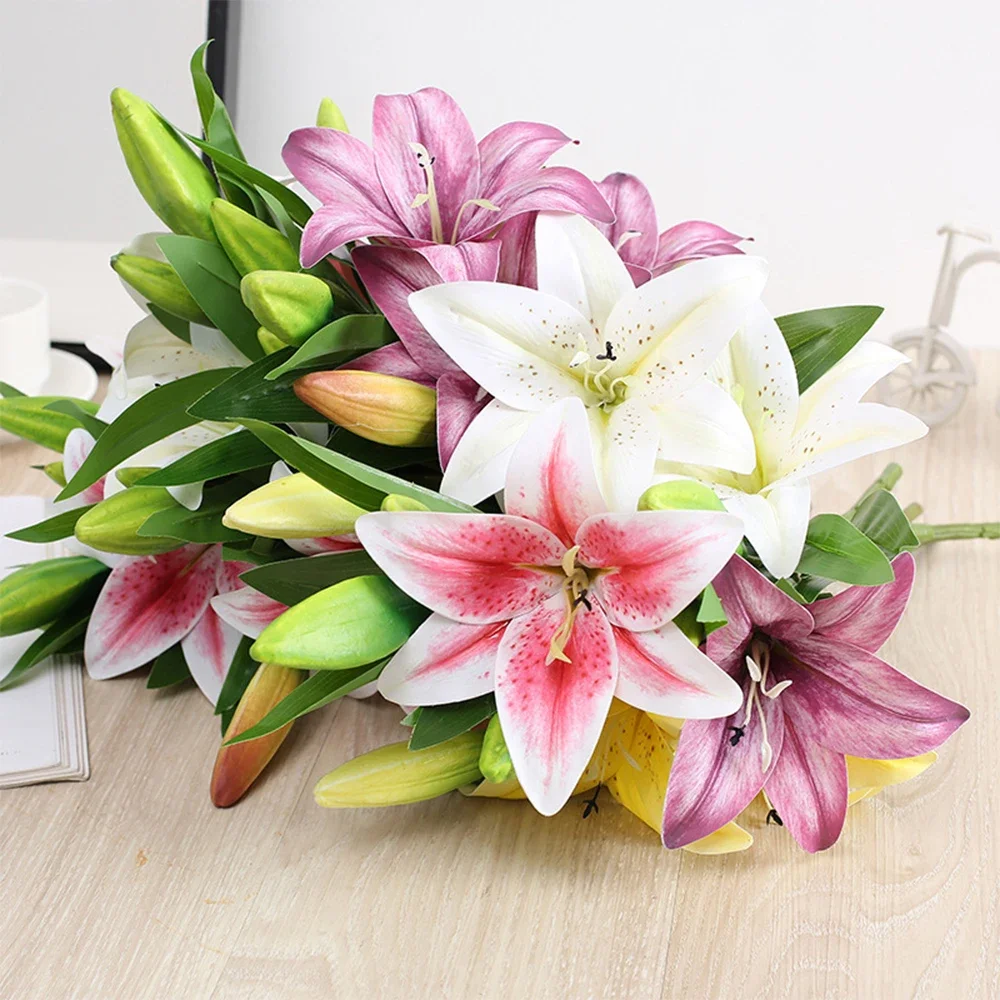 Real Looking 3D Printing Lily Branch Artificial Flowers White Fake Flowers Flores for Wedding Home Garden Decoration
Real Looking 3D Printing Lily Branch Artificial Flowers White Fake Flowers Flores for Wedding Home Garden Decoration