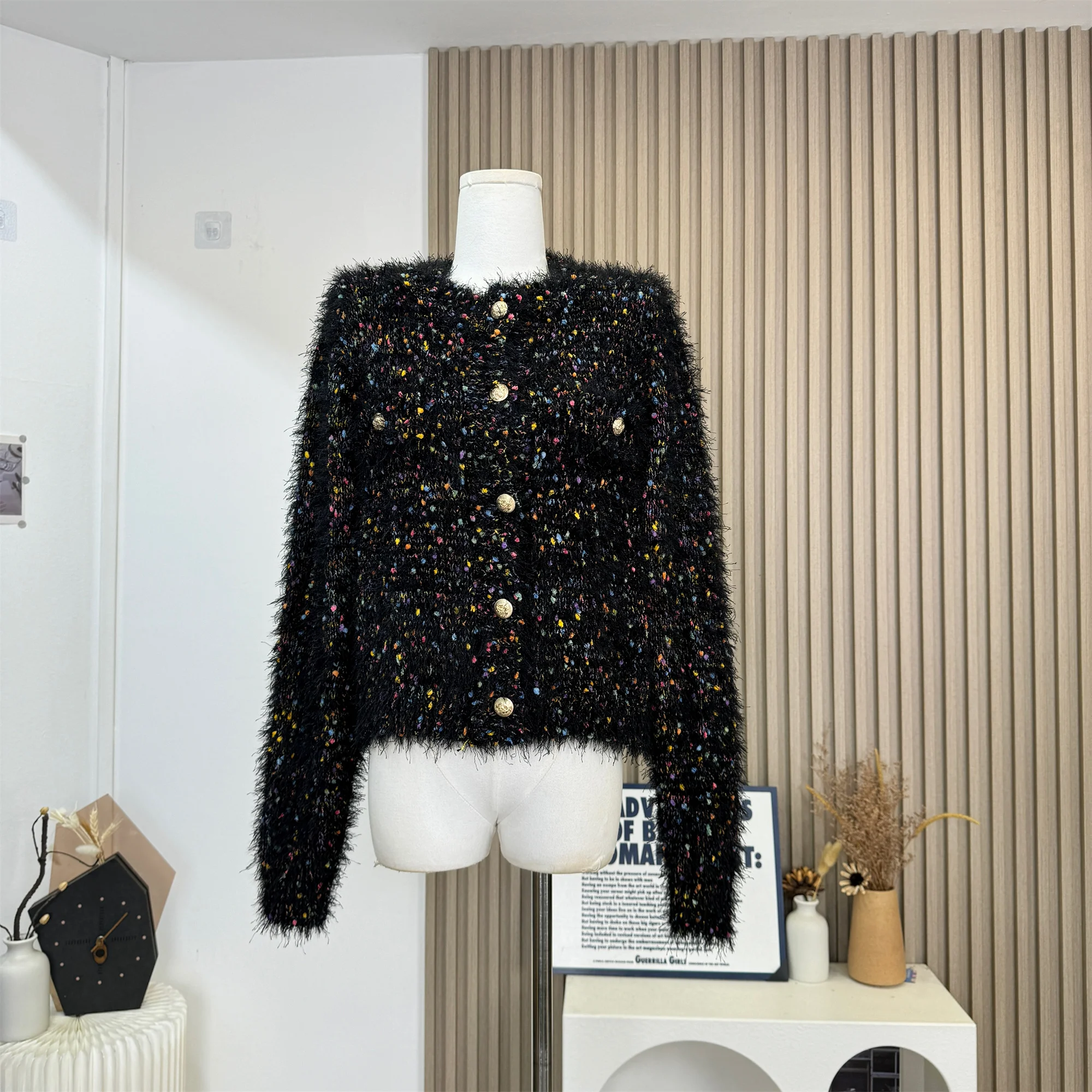 New Korean style Chic Autumn Winter O-neck Tassel Wool Mixed Color Knitted Cardigan Loose Long Sleeve Sweater Coat For Women C12
New Korean style Chic Autumn Winter O-neck Tassel Wool Mixed Color Knitted Cardigan Loose Long Sleeve Sweater Coat For Women C12