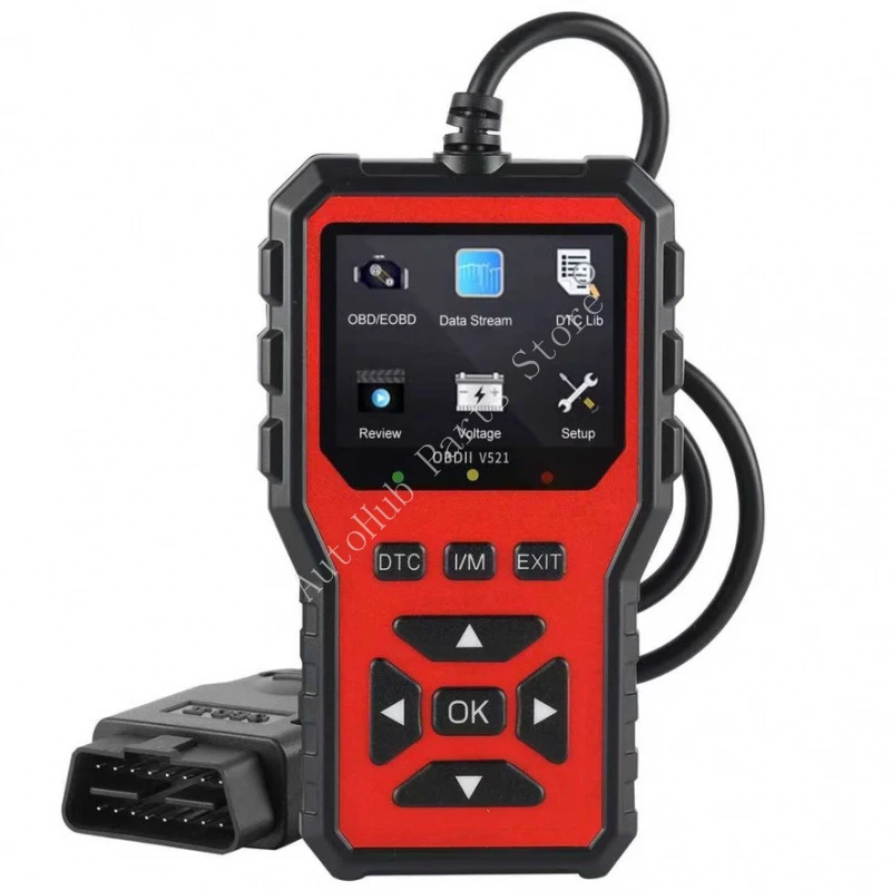 V521 Automotive Diagnostic Scanner – Engine Fault Reader with Live Data Stream & OBD2 Performance Testing