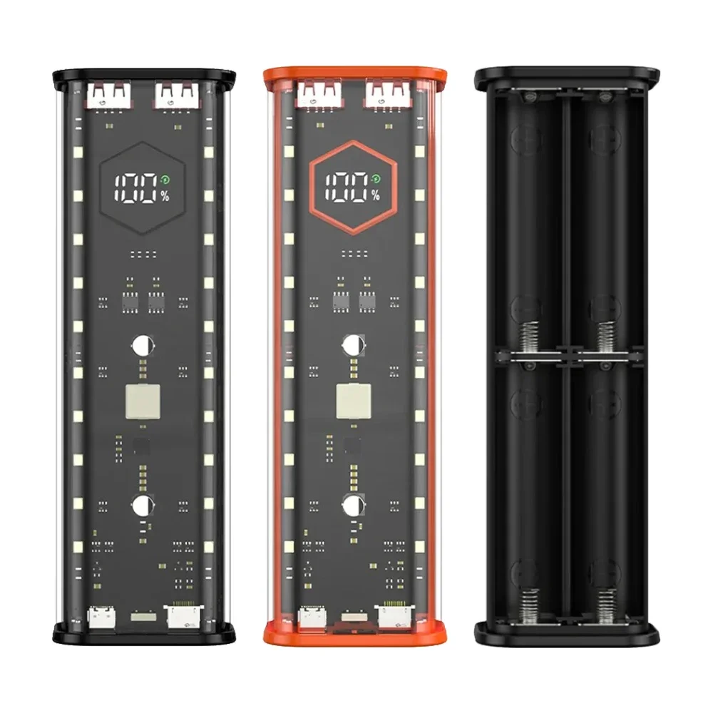 21700 Battery Storage Box 4 Slots DIY Power Bank Box for 21700 Charger Dual USB Output Type-C Input Battery Holder Case
21700 Battery Storage Box 4 Slots DIY Power Bank Box for 21700 Charger Dual USB Output Type-C Input Battery Holder Case