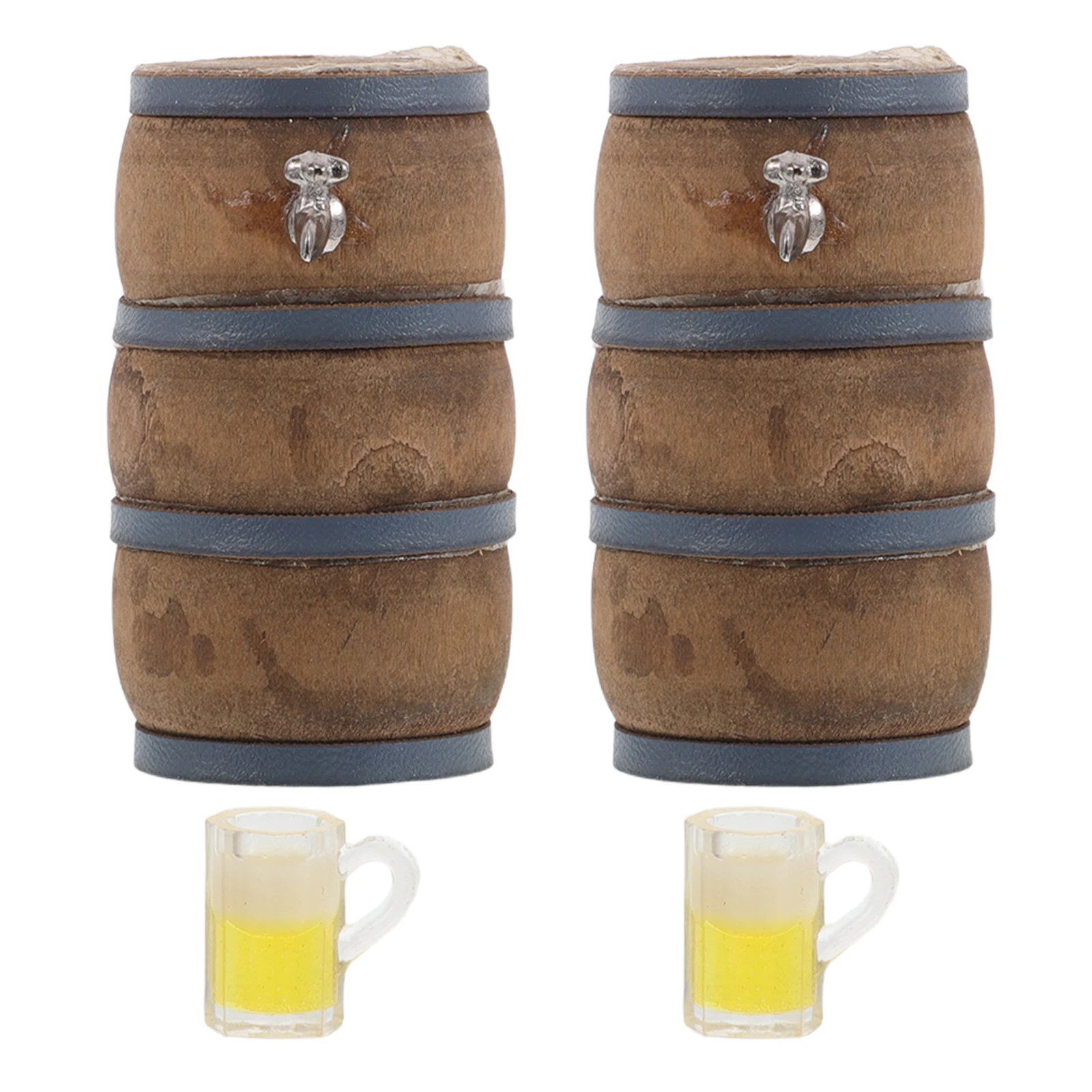 2 Sets Mini House Drink Accessories Miniature Wooden Beer Keg Wine Barrel Fairy Garden Pub Bar Decoration Vintage Realistic 
2 Sets Mini House Drink Accessories Miniature Wooden Beer Keg Wine Barrel Fairy Garden Pub Bar Decoration Vintage Realistic