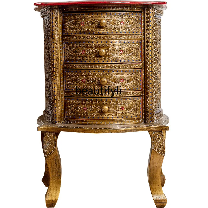 Solid Wood Bedroom Four Or Five Chests of Drawers Living Room Gold Foil Painted Storage Drawer Storage Cabinet
Solid Wood Bedroom Four Or Five Chests of Drawers Living Room Gold Foil Painted Storage Drawer Storage Cabinet