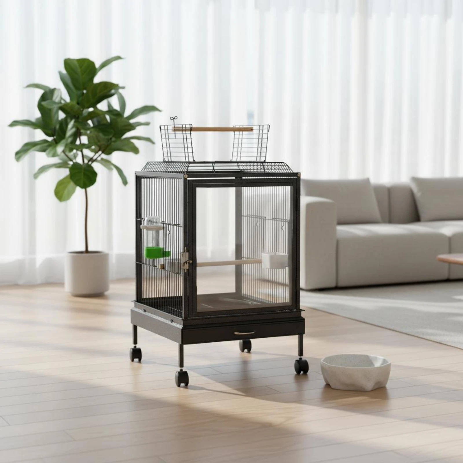 Clear Acrylic Bird Enclosure Transparent Clear Bird Enclosure Pet Housing Caster Wheels Wooden Perches
Clear Acrylic Bird Enclosure Transparent Clear Bird Enclosure Pet Housing Caster Wheels Wooden Perches