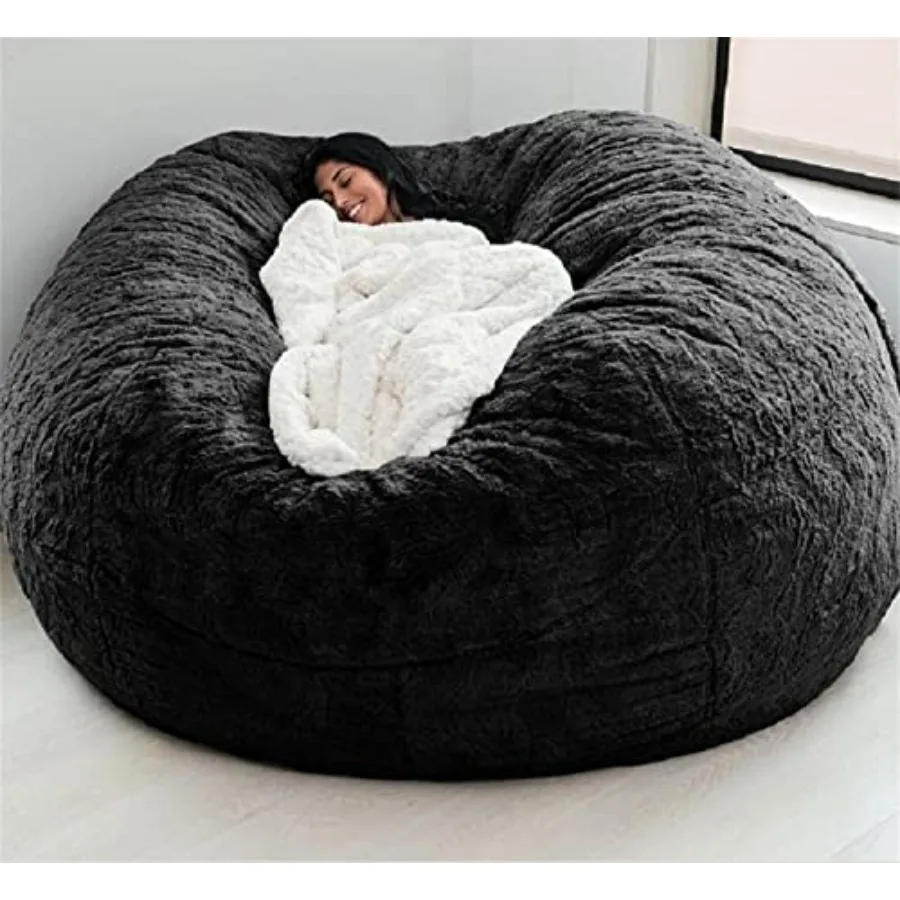 Giant Fur Bean Bag Chair Cover for Adults No Filler Living Room Furniture Big Round Soft Fluffy Faux Fur Beanbag Lazy Sofa Bed
Giant Fur Bean Bag Chair Cover for Adults No Filler Living Room Furniture Big Round Soft Fluffy Faux Fur Beanbag Lazy Sofa Bed
