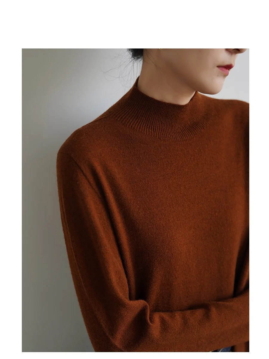 SHALLOW STREAMS Seamless One-Piece Women's Wool Knitwear Half High Collar Base Shirt Spring Autumn Long Sleeve Regular Fit
SHALLOW STREAMS Seamless One-Piece Women's Wool Knitwear Half High Collar Base Shirt Spring Autumn Long Sleeve Regular Fit