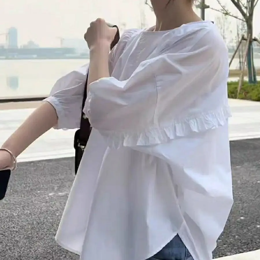Летний повседневный свободный женский ort Sve irt Ba Strap Sweet Fre Sle Lantern Sve round Ne Pullover Top
Летний повседневный свободный женский ort Sve irt Ba Strap Sweet Fre Sle Lantern Sve round Ne Pullover Top