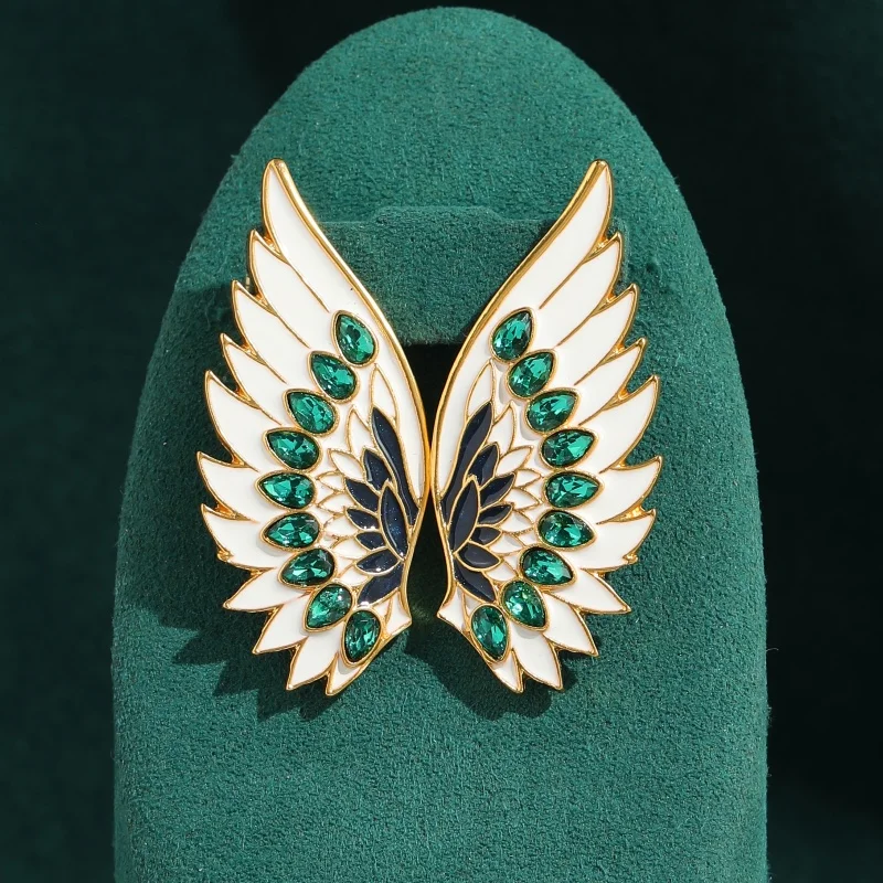 Vintage Green Zirconium White Enamel Wing Stud Earring Antique Stone Gold Color Trendy Jewelry For Women New Trends 2026 Gifts
Vintage Green Zirconium White Enamel Wing Stud Earring Antique Stone Gold Color Trendy Jewelry For Women New Trends 2026 Gifts