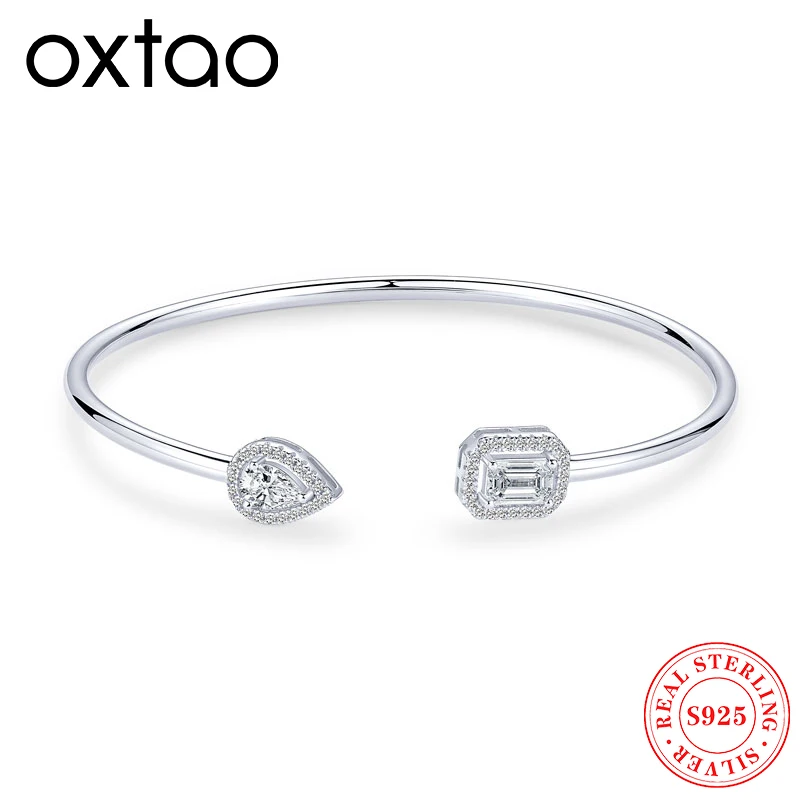 OXTAO D Color Moissanite Water Drop Bangle for Women 925 Sterling Silver Adjustable Open Cuffs Bangle Wedding Jewelry Bracelet
OXTAO D Color Moissanite Water Drop Bangle for Women 925 Sterling Silver Adjustable Open Cuffs Bangle Wedding Jewelry Bracelet