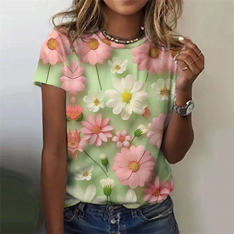 3D Printed Women's T-Shirt Flower Graphic Tops Oversized T-Shirt Summer New Popular Clothes Women Clothing Short Sleeve Kids Tee
3D Printed Women's T-Shirt Flower Graphic Tops Oversized T-Shirt Summer New Popular Clothes Women Clothing Short Sleeve Kids Tee