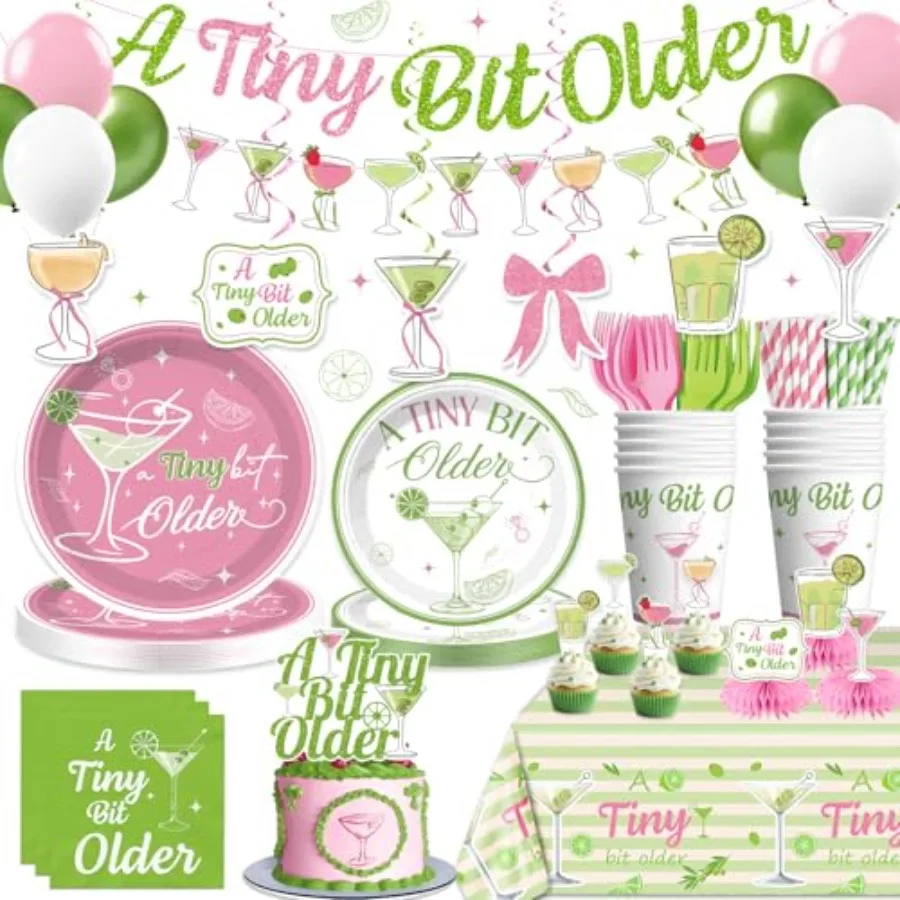 193pcs A Tiny Bit Older Birthday Decoration Serve 25 All-in-one Set with Martini Plates and Napkins Set Banner Tablecloth Cupca
193pcs A Tiny Bit Older Birthday Decoration Serve 25 All-in-one Set with Martini Plates and Napkins Set Banner Tablecloth Cupca