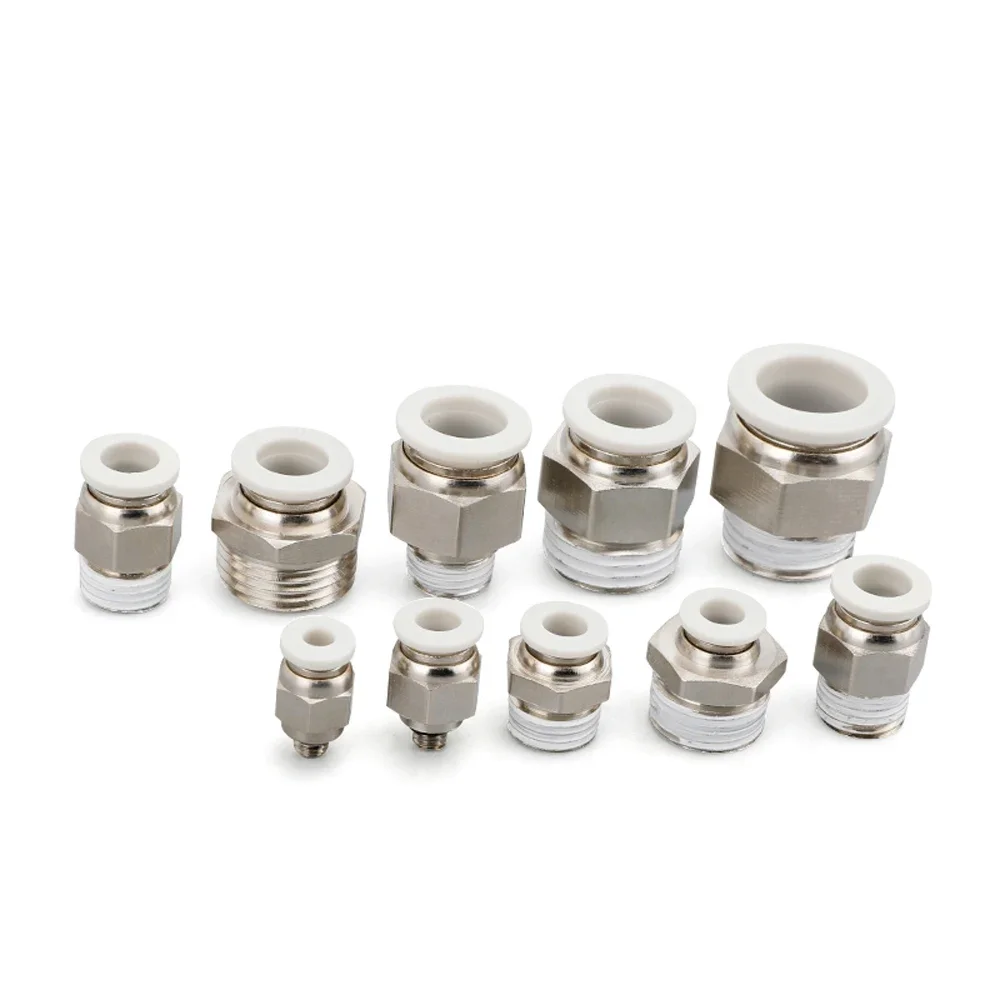 White 1/8" 1/4" 3/8" 1/2" BSPT Male x 4/6/8/10/12/14/16mm OD Tube Air Pneumatic Push In Connector Quick Release Fitting Homebrew
White 1/8" 1/4" 3/8" 1/2" BSPT Male x 4/6/8/10/12/14/16mm OD Tube Air Pneumatic Push In Connector Quick Release Fitting Homebrew