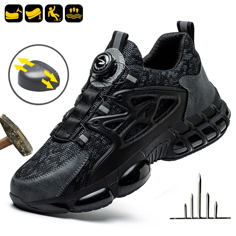 Steel Toe Safety Shoes For Men Sneakers Anti Stab Safety Boots Cushioning Work Shoes Anti Stab Boots Breathable Plus Size 40-48
Steel Toe Safety Shoes For Men Sneakers Anti Stab Safety Boots Cushioning Work Shoes Anti Stab Boots Breathable Plus Size 40-48