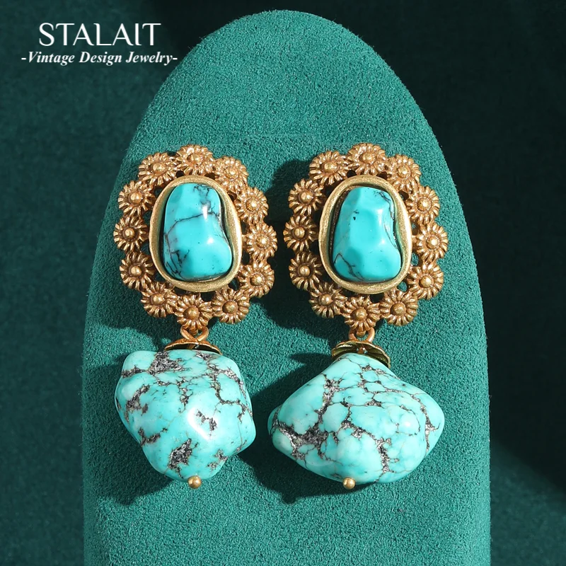 Антикварные роскошные серьги из натурального камня, синие висячие серьги, женские серьги золотого цвета с цветком, длинные очаровательные винтажные украшения, трендовые новинки 2023 года
Антикварные роскошные серьги из натурального камня, синие висячие серьги, женские серьги золотого цвета с цветком, длинные очаровательные винтажные украшения, трендовые новинки 2023 года