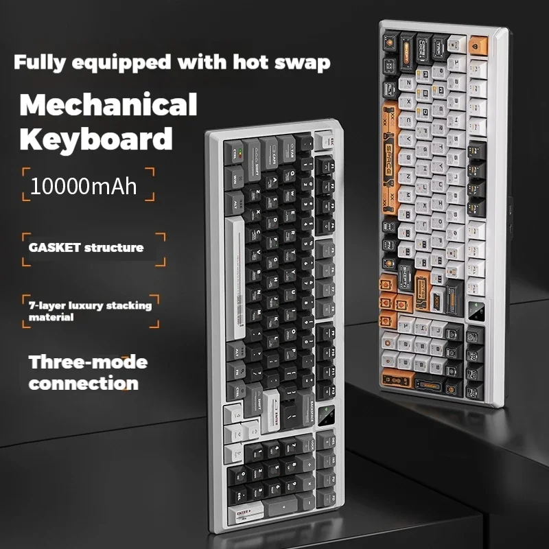 Новая механическая клавиатура LANGTU T98, беспроводная Bluetooth, 3 режима, 10000 мАч, RGB прокладка, горячая замена, пользовательская игровая клавиатура для киберспорта и геймера, ПК
Новая механическая клавиатура LANGTU T98, беспроводная Bluetooth, 3 режима, 10000 мАч, RGB прокладка, горячая замена, пользовательская игровая клавиатура для киберспорта и геймера, ПК