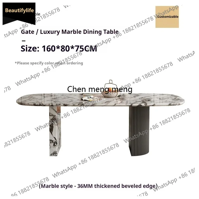 C85 Luxury French Rectangle Marble Table, Cream Aesthetic Designer Villa Furniture, Trendy Natural Stone Dining Table
C85 Luxury French Rectangle Marble Table, Cream Aesthetic Designer Villa Furniture, Trendy Natural Stone Dining Table