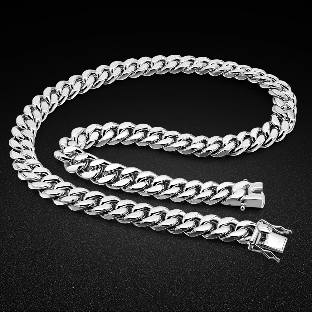Korean Fashion 925 Sterling Silver Miami Cuban Chain Choker Necklace for Men's Hip Hop Charm Width 0.47 Necklace Trend Jewelry
Korean Fashion 925 Sterling Silver Miami Cuban Chain Choker Necklace for Men's Hip Hop Charm Width 0.47 Necklace Trend Jewelry