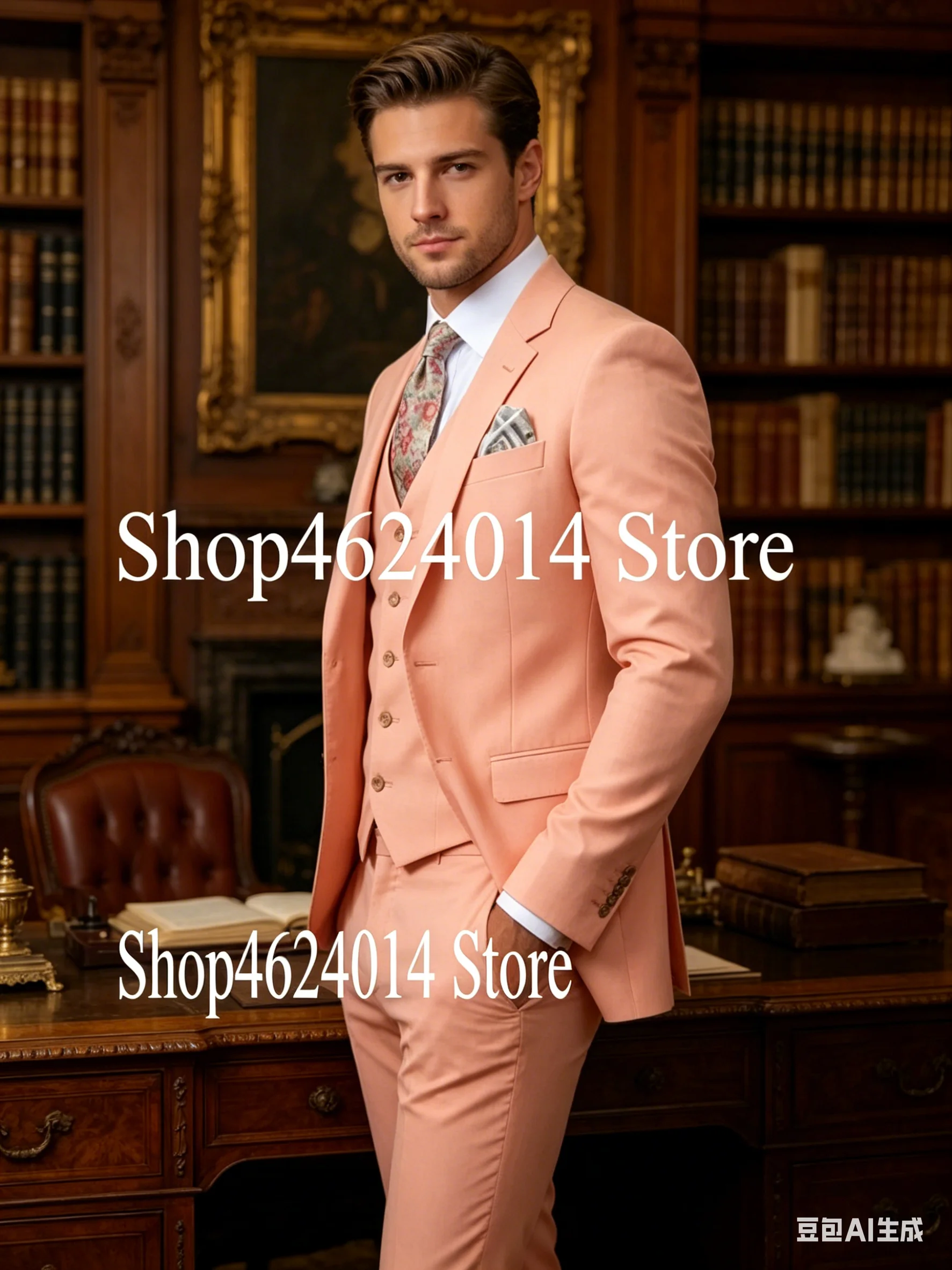 Hot Sale Formal Occasion Men Suit Groom Groomsman Wedding Party Prom Business Male Tuxedos 3 Piece Set Jacket Vest Pants
Hot Sale Formal Occasion Men Suit Groom Groomsman Wedding Party Prom Business Male Tuxedos 3 Piece Set Jacket Vest Pants