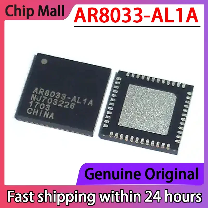 1 шт. новый чип Ethernet AR8033 AR8033-AL1A QFN48 IC
1 шт. новый чип Ethernet AR8033 AR8033-AL1A QFN48 IC