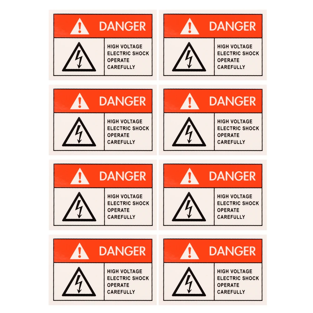8 pcs Safety Signs Anti-electric Shock Labels Voltage Warning Stickers Electrical Panel Danger Caution Traffic Safety
8 pcs Safety Signs Anti-electric Shock Labels Voltage Warning Stickers Electrical Panel Danger Caution Traffic Safety