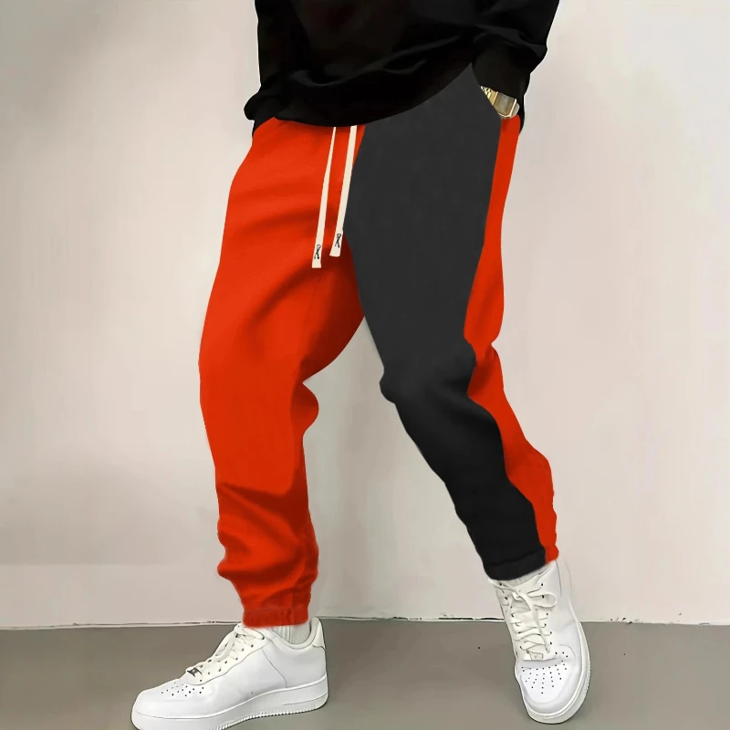 Fashionable new men's long pants - new color-matched fleece for warmth, elasticated cuffs - trendy and sporty casual pants
Fashionable new men's long pants - new color-matched fleece for warmth, elasticated cuffs - trendy and sporty casual pants