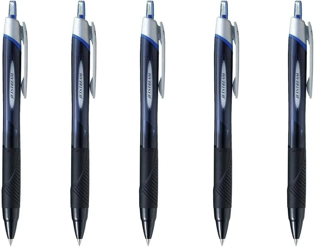 Extra Fine 0.38mm Retractable Roller Ball Pens, Blue Ink, 5-Pack, Rubber Grip
Extra Fine 0.38mm Retractable Roller Ball Pens, Blue Ink, 5-Pack, Rubber Grip