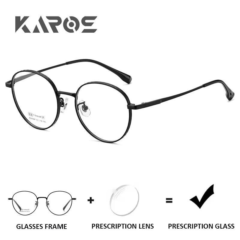 KAROS Full Titanium Round Frame Prescription Glasses Anti Blue Light Photochromic for Men and Women
KAROS Full Titanium Round Frame Prescription Glasses Anti Blue Light Photochromic for Men and Women