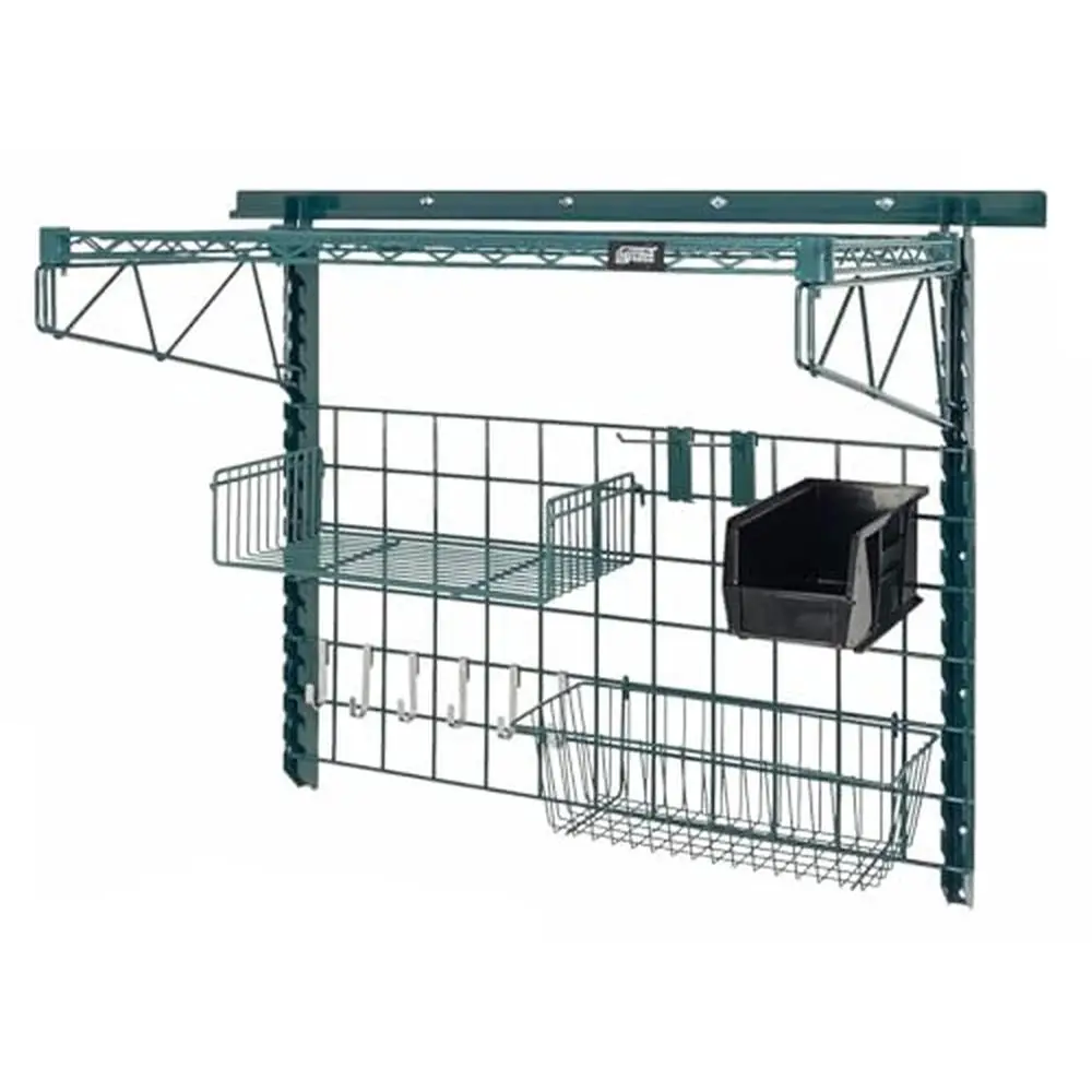 Versatile Wall Mount Task Station Kit with Multiple Storage Options and Black Bin
Versatile Wall Mount Task Station Kit with Multiple Storage Options and Black Bin